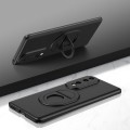 For Honor 80 Pro Magsafe Hidden Fold Holder Full Coverage Shockproof Phone Case(Black)