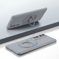 For Honor 90 Pro Magsafe Hidden Fold Holder Full Coverage Shockproof Phone Case(Grey)