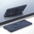 For Honor 90 Magsafe Hidden Fold Holder Full Coverage Shockproof Phone Case(Blue)