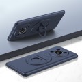 For Honor X30 Magsafe Hidden Fold Holder Full Coverage Shockproof Phone Case(Blue)