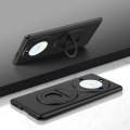 For Honor X40 Magsafe Hidden Fold Holder Full Coverage Shockproof Phone Case(Black)