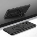 For Honor 100 Pro Magsafe Hidden Fold Holder Full Coverage Shockproof Phone Case(Black)
