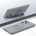 For Honor 100 Pro Magsafe Hidden Fold Holder Full Coverage Shockproof Phone Case(Grey)