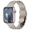 For Apple Watch SE 2023 44mm Butterfly Type Titanium Steel Watch Band(Titanium)