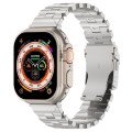 For Apple Watch Ultra 2 49mm Butterfly Type Titanium Steel Watch Band(Silver)