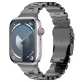 For Apple Watch SE 2022 44mm Butterfly Type Titanium Steel Watch Band(Grey)