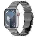 For Apple Watch Series 7 41mm Butterfly Type Titanium Steel Watch Band(Grey)