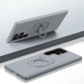 For Samsung Galaxy S24 Ultra 5G Magsafe Hidden Fold Holder Full Coverage Shockproof Phone Case(Grey)