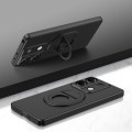 For Xiaomi Redmi Note 13 Magsafe Hidden Fold Holder Full Coverage Shockproof Phone Case(Black)