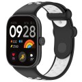 For Redmi Watch 4 Two Color Silicone Sports Watch Band(Black White)