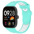 For Redmi Watch 4 Two Color Silicone Sports Watch Band(Teal White)