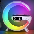 G69 G Shape Smart Bluetooth Speaker Support Wireless Charger & Alarm Clock & Wake-up Light, Without