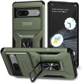 For Google Pixel 7 5G Sliding Camshield Holder Phone Case(Alpine Green)
