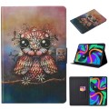 For Lenovo Tab M11/ Xiaoxin Pad 11 2024 Voltage Coloured Drawing Smart Leather Tablet Case(Owl)