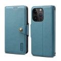 For iPhone 15 Pro Denior Cowhide Texture Wallet Style Leather Phone Case(Blue)