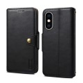 For iPhone XS Max Denior Cowhide Texture Wallet Style Leather Phone Case(Black)