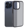 For iPhone 15 Pro Big Pore Matte Black TPU + PC Phone Case