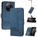 For Xiaomi Redmi A3 Cubic Skin Feel Flip Leather Phone Case(Blue)