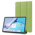 For Huawei MatePad Pro 11 2024 Silk Texture 3-Fold Leather Tablet Case(Green)