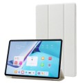 For Huawei MatePad Pro 11 2024 Silk Texture 3-Fold Leather Tablet Case(White)