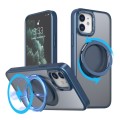 For iPhone 11 360-degree Rotating MagSafe Magnetic Holder Phone Case(Navy Blue)