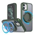 For iPhone 11 360-degree Rotating MagSafe Magnetic Holder Phone Case(Green)