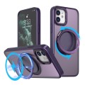 For iPhone 11 360-degree Rotating MagSafe Magnetic Holder Phone Case(Purple)