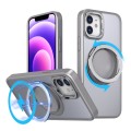 For iPhone 12 360-degree Rotating MagSafe Magnetic Holder Phone Case(Titanium Grey)