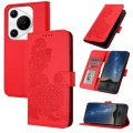 For Huawei Pura 70 Pro/70 Pro+ Datura Flower Embossed Flip Leather Phone Case(Red)