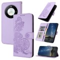 For Honor X50 / X9b Datura Flower Embossed Flip Leather Phone Case(Purple)