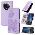 For Xiaomi Redmi A3 Pro Datura Flower Embossed Flip Leather Phone Case(Purple)