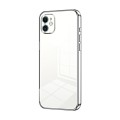 For iPhone 11 Transparent Plating Fine Hole Phone Case(Silver)