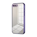 For iPhone 8 Plus / 7 Plus Transparent Plating Fine Hole Phone Case(Purple)