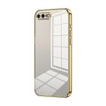 For iPhone 8 Plus / 7 Plus Transparent Plating Fine Hole Phone Case(Gold)