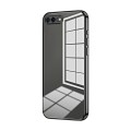 For iPhone 8 Plus / 7 Plus Transparent Plating Fine Hole Phone Case(Black)