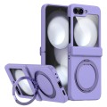 For Samsung Galaxy Z Flip5 5G 360 Degree Stand MagSafe Magnetic All-inclusive Phone Case(Purple)