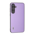 For Samsung Galaxy S24 5G ABEEL Ecological Leather Shockproof PU Phone Case(Purple)