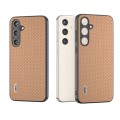For Samsung Galaxy S24+ 5G ABEEL Carbon Fiber Texture Protective Phone Case(Gold)