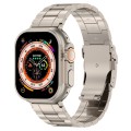For Apple Watch Ultra 49mm Safety Buckle Trapezoid Titanium Steel Watch Band(Titanium)