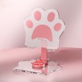 Portable Foldable Cat Claw Acrylic Lazy Holder(Pink)