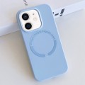 For iPhone 11 MagSafe Magnetic Liquid Silicone Phone Case(Light Blue)