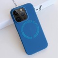 For iPhone 12 Pro MagSafe Magnetic Liquid Silicone Phone Case(Sea Blue)