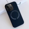 For iPhone 12 Pro Max MagSafe Magnetic Liquid Silicone Phone Case(Dark Blue)