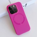For iPhone 12 Pro Max MagSafe Magnetic Liquid Silicone Phone Case(Rose Red)