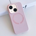 For iPhone 13 MagSafe Magnetic Liquid Silicone Phone Case(Pink)