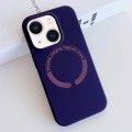 For iPhone 14 MagSafe Magnetic Liquid Silicone Phone Case(Dark Purple)