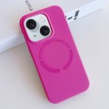 For iPhone 15 MagSafe Magnetic Liquid Silicone Phone Case(Rose Red)