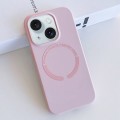 For iPhone 15 MagSafe Magnetic Liquid Silicone Phone Case(Pink)