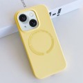 For iPhone 15 MagSafe Magnetic Liquid Silicone Phone Case(Yellow)