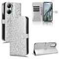 For ZTE Libero 5G IV Honeycomb Dot Texture Leather Phone Case(Silver)
